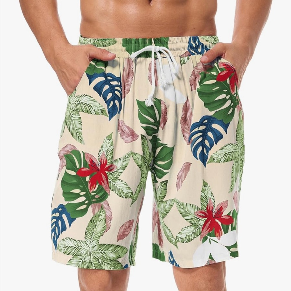 NWOT - Beumoy - Green and Red Swim Trunks